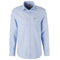 Tommy Jeans Langarmhemd »TJM REG LINEN BLEND SHIRT«, Gr. S - N-Gr, moderate blue, , 74490937-S N-Gr