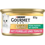 Gourmet PURINA GOURMET Gold Feine Pastete Mit Gemüse Katzenfutter Nass, Mit Fore