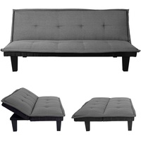 3er-Sofa MCW-C87, Couch Schlafsofa Gästebett Bettsofa Klappsofa, Schlaffunktion 170x100cm ~ Textil, dunkelgrau