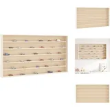 Vidaxl - Sammlervitrine aus Holz mit 6 Regalen 100x8,5x55 cm - Holz-Sammlervitrine - Holz-Sammlervitrinen - Wandvitrine - Wandvitrine