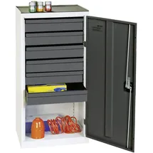 stumpf metall Werkzeug und Materialschrank Serie 3000 lichtgrau Anthrazit 1000x500x500 mm 6 Schubladen 100 mm 3001671