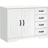 Homcom Beistellschrank 105 x 76 x 40 cm Weiß