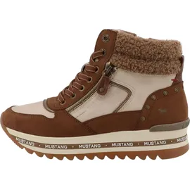 Mustang Damen Stiefelette sportliche Plateau-Sohle 15M0312003, Größe:38 EU, Farbe:Braun