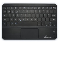 MediaRange kompakte Funk-Tastatur mit 64 Tasten und Touchpad, schwarz,