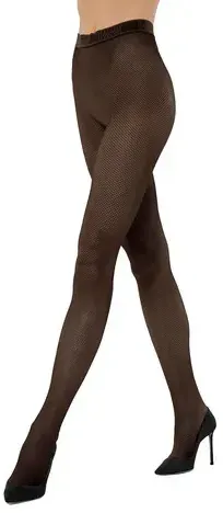 Wolford Damen Netzstrumpfhose Twenties Econyl - black - S