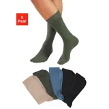 H.I.S. Businesssocken 5er Pack Beige/Grün/Schwarz 43-46