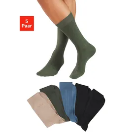 H.I.S. Businesssocken 5er Pack Beige/Grün/Schwarz 43-46
