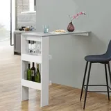 [en.casa] Bartisch Bromölla 120x45x106 cm Weiß/Betonoptik