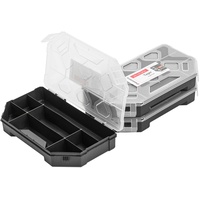 6x Sortimentskasten Kleinteilemagazin – 142 x 243 x 40 mm - Sortierkasten mit Transparent Deckel Sortierkoffer Werkzeugbox Sortimentskoffer