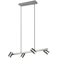 WEBMARKETPOINT Trio Leuchten Pendelleuchte Marley 302400407, Metall Nickel matt, exkl. 4x GU10