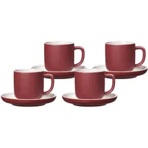 Ritzenhoff & Breker Jasper Espressotasse mit Untertassen 4er Set Beere