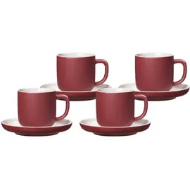 Ritzenhoff & Breker Jasper Espressotasse mit Untertassen 4er Set Beere