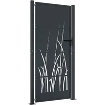 vidaXL Gartentor 105 x 205 cm Anthrazit/Stahl