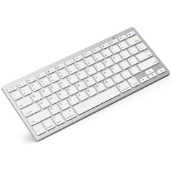 GelldG »Bluetooth Tastatur, Tragbare Laptop Tastatur für iOS, Android und Windows Tablet PC Laptop Notebook MacBook (Silber)« Wireless-Tastatur