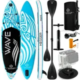 KESSER SUP-Board, Aqua Aufblasbares SUP Board Set Stand Up Paddle Board Premium blau 12 | 366 cm