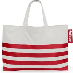 Carry-Too-Much Tasche mit roten Streifen hellgrau