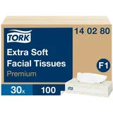 TORK Kosmetiktücherbox F1 Premium Extra Soft 2-lagig weiß, 30x 100 Tücher