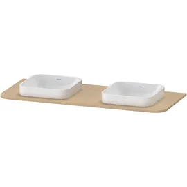 Duravit Happy D.2 Plus 130x55cm, m 2 Ausschnitt., Medit. Eiche