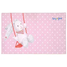 BabyGlück Kinderteppich Baby Glück Hase rosa, rechteckig rosa 160 cm x 100 cm