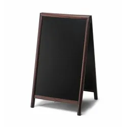 SHOWDOWN Displays Showdown Kundenstopper Kreidetafel Natura - 68x120cm - Holz - Dunkelbraun