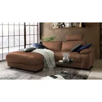 KAWOLA Ecksofa Lola Leder Recamiere links braun