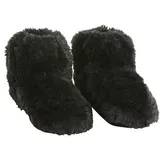 Habibi Plush Booties Wärmeschuhe schwarz - Größe L