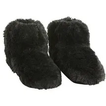 Habibi Plush Booties Wärmeschuhe schwarz - Größe L