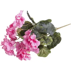 Botanic-Haus Kunstblume BOTANIC-HAUS "Geranienbusch", pink, B:22cm H:37cm T:22cm Ø:22cm, Kunststoff, Kunstpflanzen