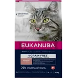 Eukanuba Sparpaket: 2x10kg Eukanuba Senior Grain Free Reich an Lachs Katzenfutter trocken
