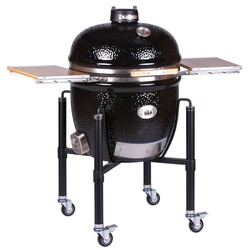 MONOLITH Keramikgrill Monolith Grill LeCHEF BBQ GURU – PRO-Serie 2.0 Schwarz – MIT Gestell