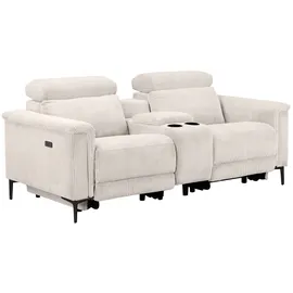 OTTO home 2-Sitzer LUND Cord 195 x 97 x 99 cm Beige mit Relaxfunktion