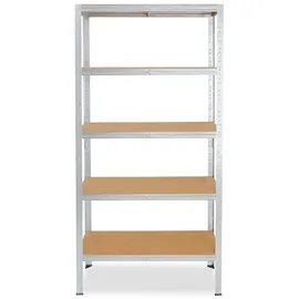 shelfplaza HOME 180x100x30 cm Schwerlastregal in verzinkt mit 5 Böden und 175 kg Traglast pro Boden
