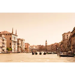 Fototapete PAPERMOON "VENEDIG-INSEL ALT STADT RETRO VINTAGE MEER STRAND KANAL", bunt, B:3,00m L:2,23m, Vlies, Tapeten
