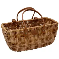 UNUS GARDEN Fahrradkorb für hinten und vorne Einkaufskorb braun