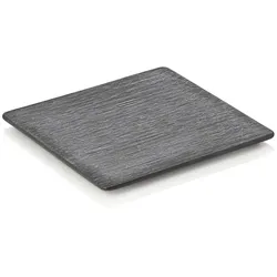 5x Servierplatte MAYA DISPLAY, 20 x 20 x 1 cm, Porzellan schwarz