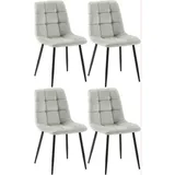 CLP 4er Set Esszimmerstühle Antibes grau
