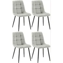 CLP 4er Set Esszimmerstühle Antibes grau