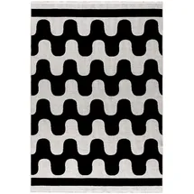 mazovia Teppich Zweiseitiger Schwarz-weiß Modern Abstrakt, Geometrisch - Wohnzimmer, Schlafzimmer, Esszimmer, Büro - Kurzflor Rechteckig, Oeko-Tex® Zertifikat Weich - 120 x 170 cm,