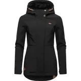 Ragwear Damen Sotfshelljacke Übergangsjacke mit Teddyfleece-Kapuze Yba Intl Black22 Gr. 5XL - 5XL
