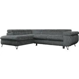 MKS Meble Eckcouch Cord 3-Sitzer Grau