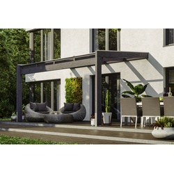SKANHOLZ Terrassenüberdachung »Novara«, Breite: 450 cm, Dach: Polycarbonat (PC), schiefer - grau