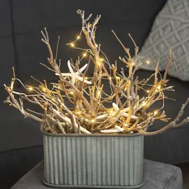 MARELIDA LED Drahtlichterkette Tautropfen - 20 warmweiße LED - silberner Draht - L: 1,9m ...