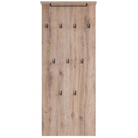 Schildmeyer MÖBELPARTNER Wandgarderobe Cosmo 152795 eiche Holz 9 Haken 50,0 x 120,6 cm