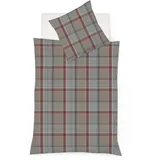 FLEURESSE Lech 4385 Kariert Beige/Rot 155 x 220 cm + 2 x 80 x 80 cm