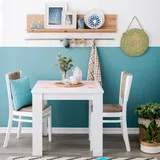 Homestyle4u Esstisch 80x80 Weiß