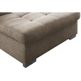 Livetastic Wohnlandschaft, Taupe, Uni, 6-Sitzer, Ottomane rechts, U-Form, 330x212 cm, Made in EU, Liegefunktion, seitenverkehrt erhältlich, Schlafen auf Sitzhöhe, Rücken echt, Armteil links, Wohnzimmer, Sofas - 2 Jahre Gewährleistung - mind.