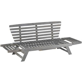 baumarkt direkt Daybed Akazie 201 x 76 x 80 cm grau inkl. Auflagen