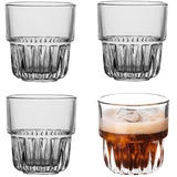 4er Trinkgläser Wassergläser Cocktailgläser Set| 320ML Eiskaffee Gläser Latte Macchiato Gläser Kaffeebecher| Stapelbar Klarglas Longdrinkgläser Für Saft, Eiskaffee, Cocktails, Whiskey (155ML)