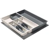 Oxo Ausziehbarer Besteckkasten Kunststoff grau