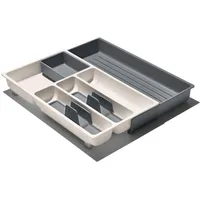 Oxo Ausziehbarer Besteckkasten Kunststoff grau